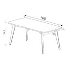 Mesa De Madeira Retrô 1,60 M X 80 Cm | Coleção Scandian Cera